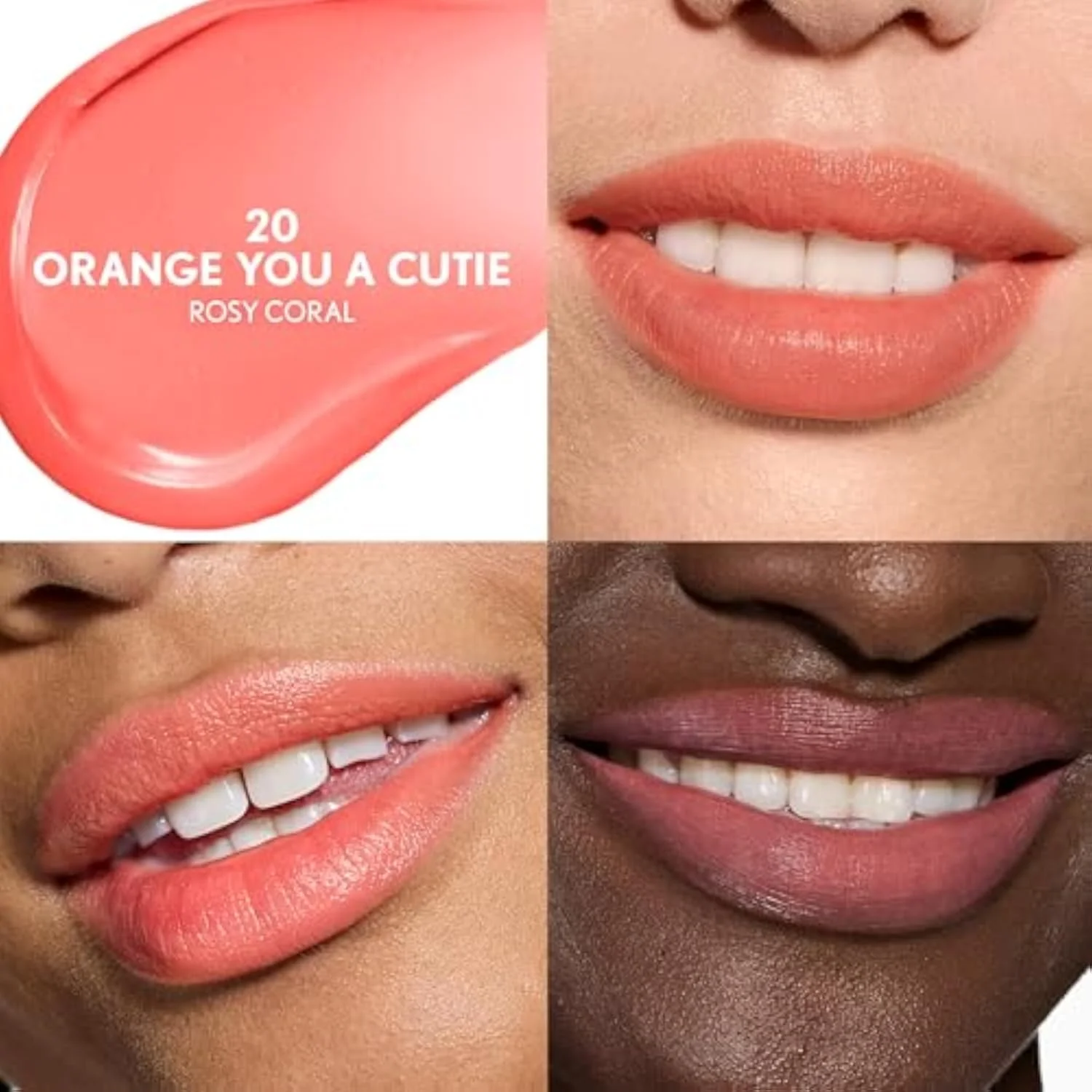 Clean Fresh Tinted Lip Balm SPF 15-20 - Orange You A Cutie, with Mineral Sunscreen, Moisturizing, Vegan Formula, 0.14oz