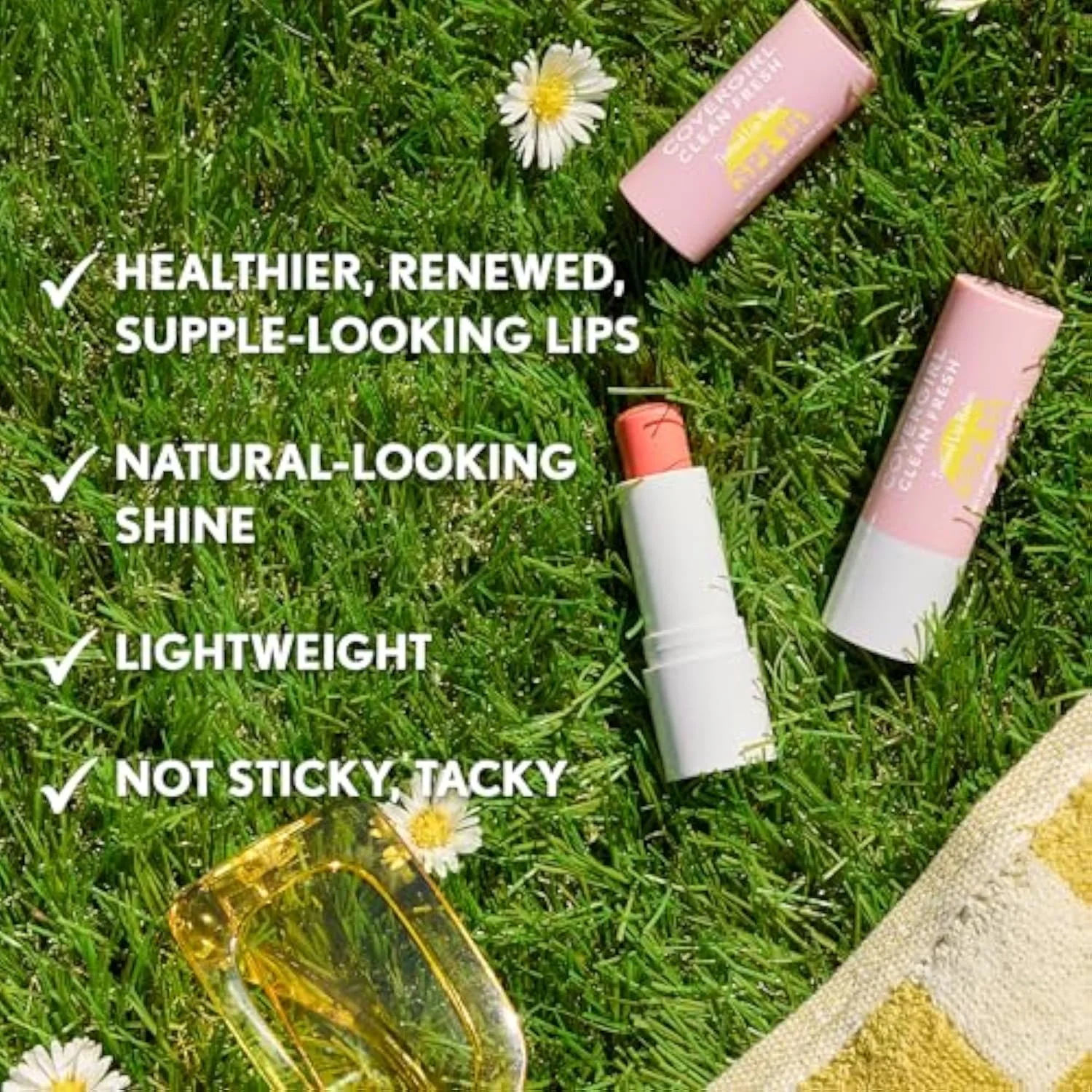 Clean Fresh Tinted Lip Balm SPF 15-20 - Orange You A Cutie, with Mineral Sunscreen, Moisturizing, Vegan Formula, 0.14oz