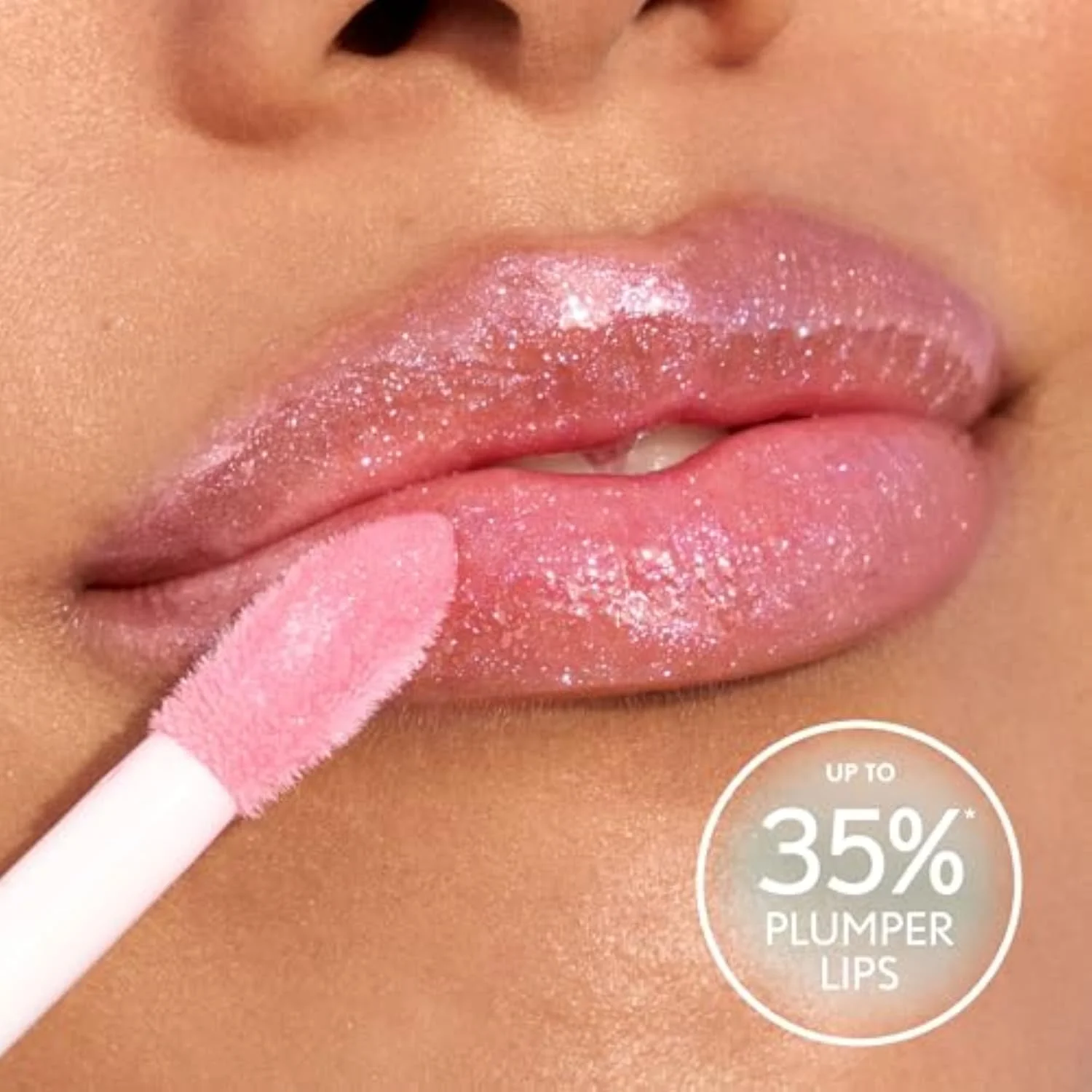 Covergirl Clean Fresh Yummy Plumper Lip Gloss, 820 Pixie Dust, Plumper, Shiny, Vegan Formula, Easy to Apply, Minty Flavor, 0.33oz