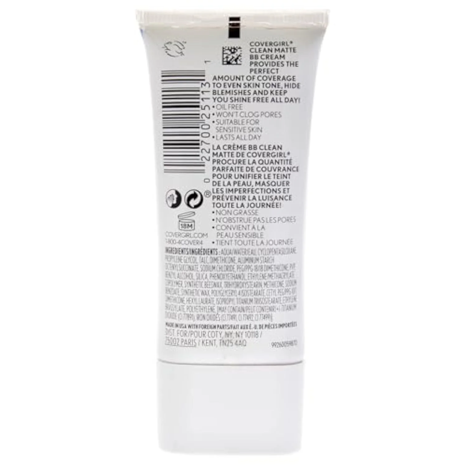Clean Matte BB Cream, Oil-Free, Long-Lasting, Sensitive Skin, Lightweight, 100% Cruelty-Free