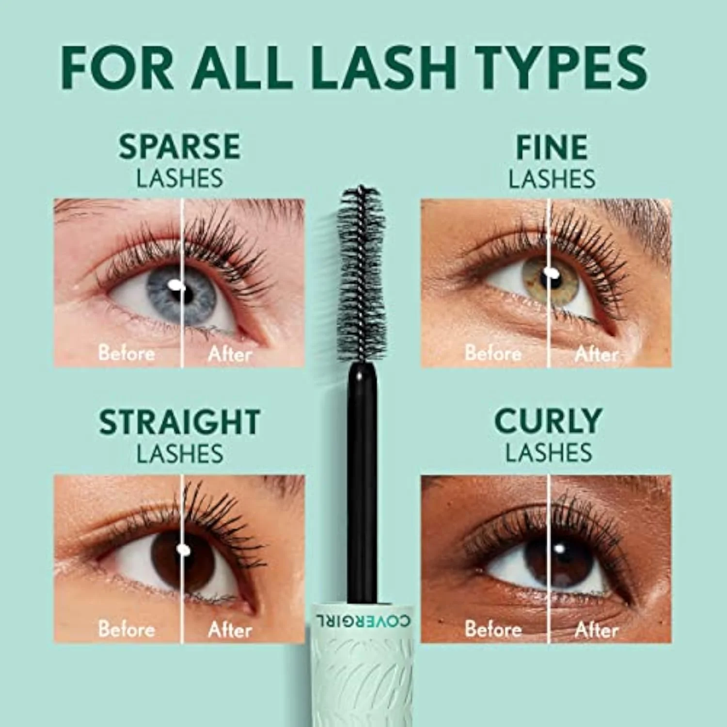 Covergirl Lash Blast Cleantopia Mascara, Volumizing, Smudge-Proof, Vegan Formula, Brown 815, 1 Count