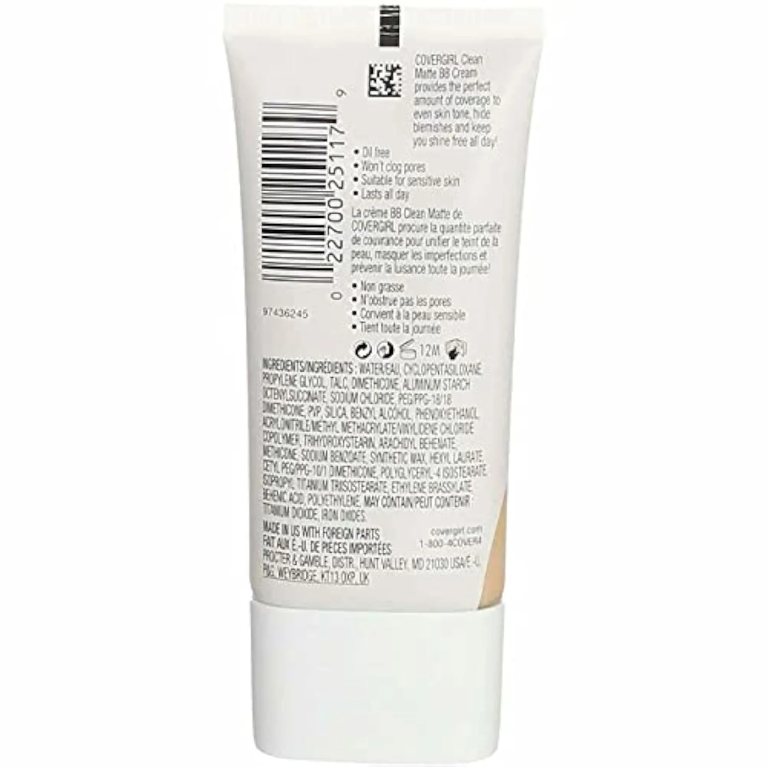 Oil-Free Matte Cream Foundation, Fair, 1 oz
