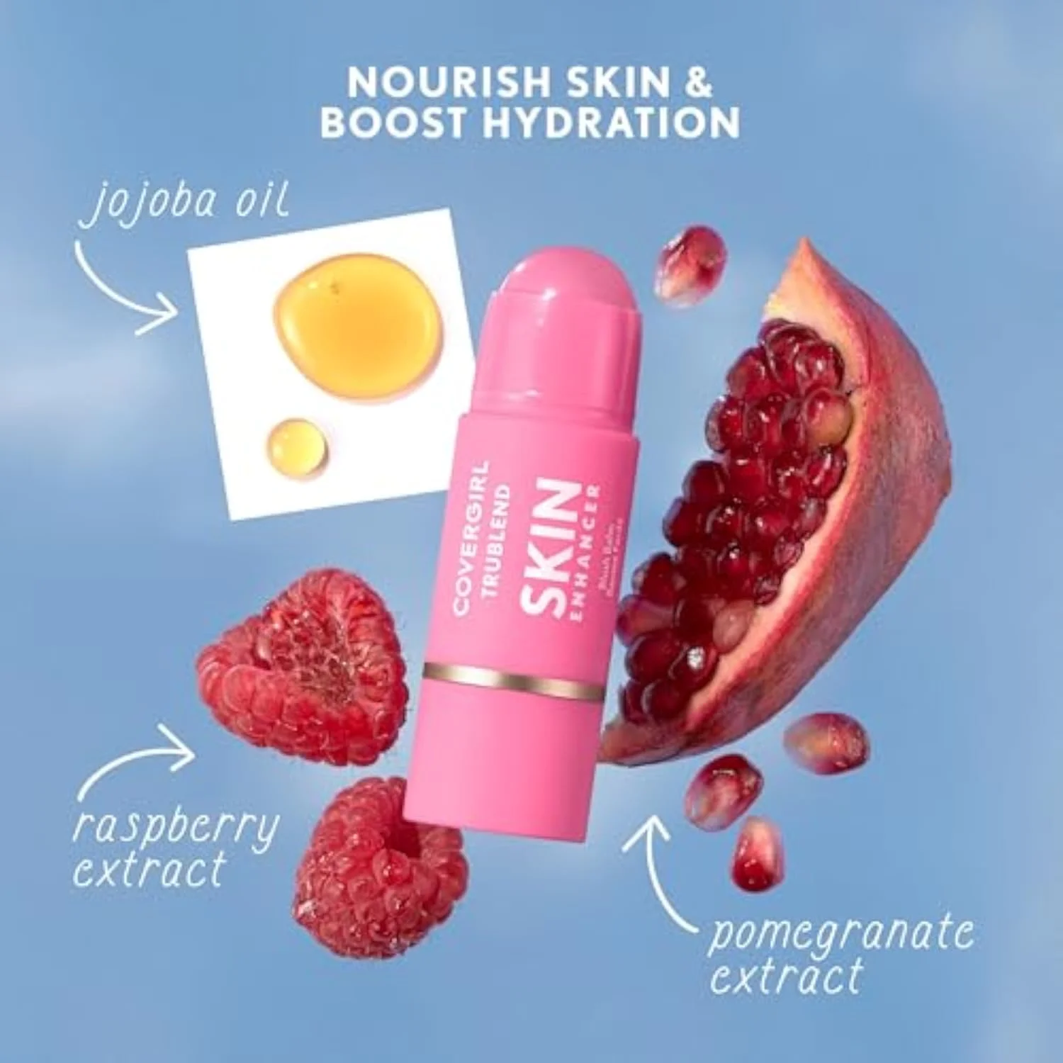 Trublend Skin Enhancer Blush Balm Stick, Vegan Formula, Easy to Use, Glides on Effortlessly, Non-Greasy, Doesn't Crease - 200 Pink Sprinkle (Bright, Warm Pink)