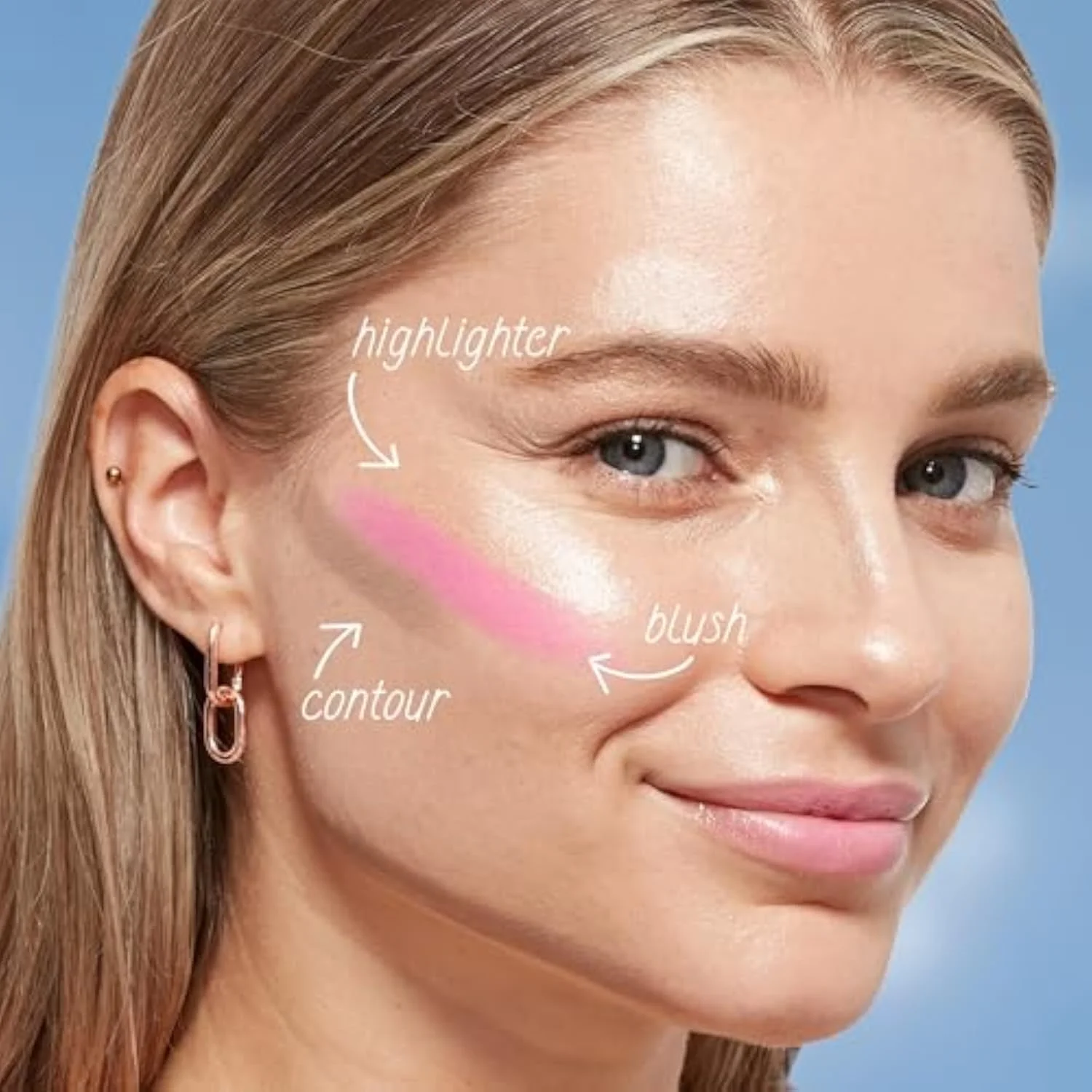 Trublend Skin Enhancer Blush Balm Stick, Vegan Formula, Easy to Use, Glides on Effortlessly, Non-Greasy, Doesn't Crease - 200 Pink Sprinkle (Bright, Warm Pink)