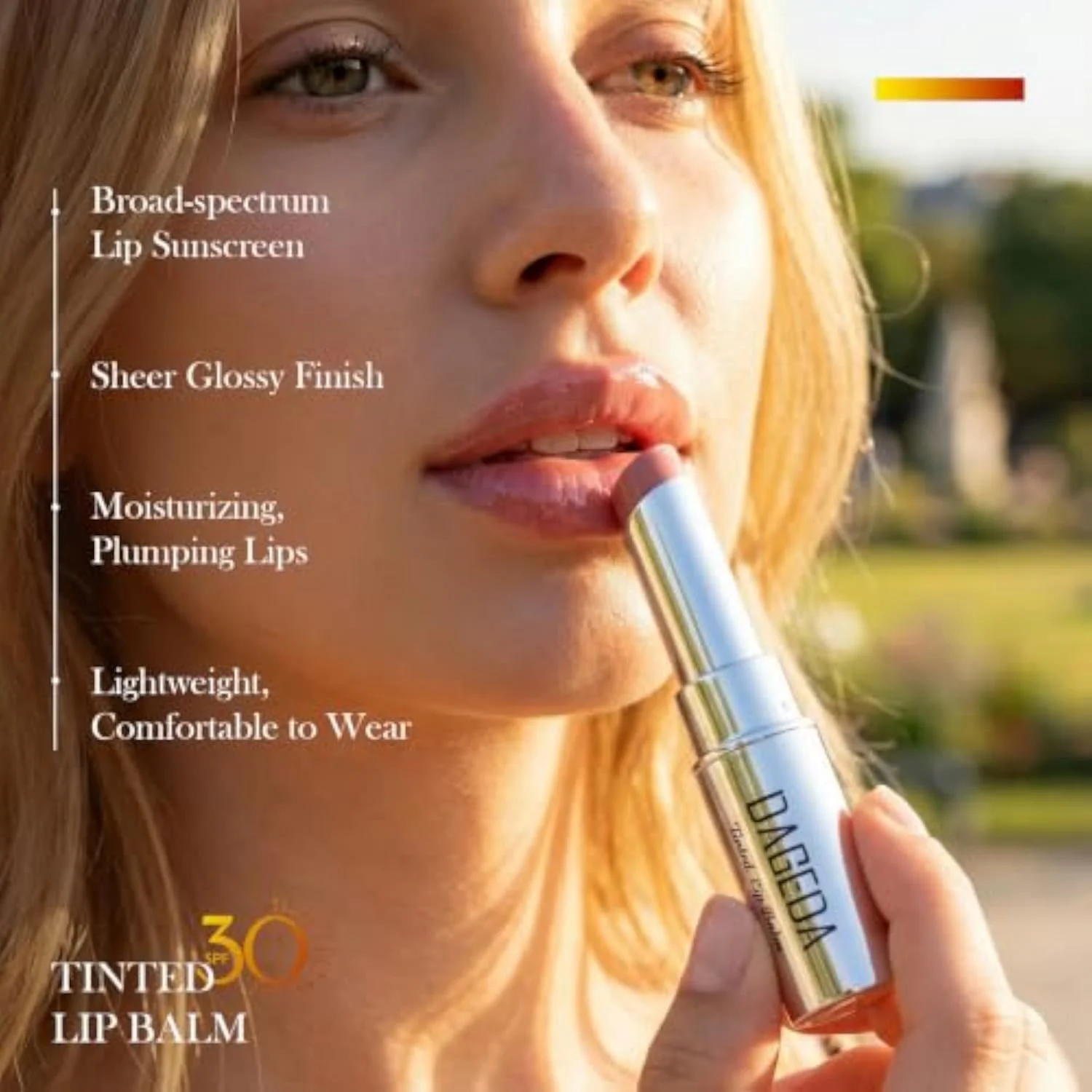 Tinted Lip Balm with SPF 30, Moisturizing Lip Sunscreen,Dusty Rose