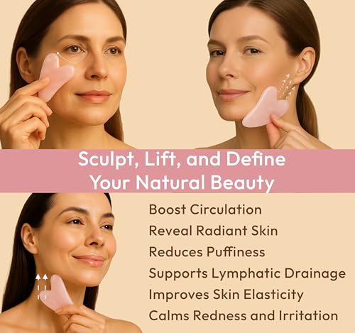 Rose Quartz Heart-Shaped Gua Sha