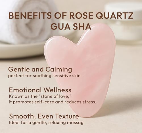 Rose Quartz Heart-Shaped Gua Sha