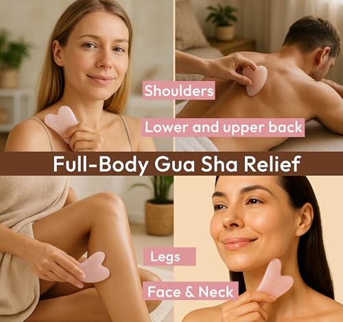 Rose Quartz Heart-Shaped Gua Sha