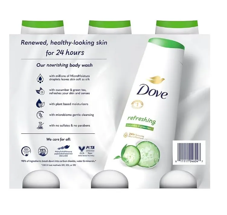 Cucumber & Green Tea Body Wash, 3-Pack