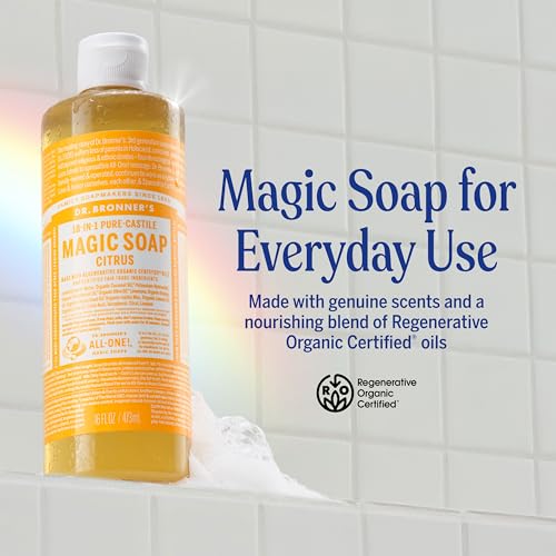 Citrus Pure-Castile Liquid Soap, Body Wash, 8 oz