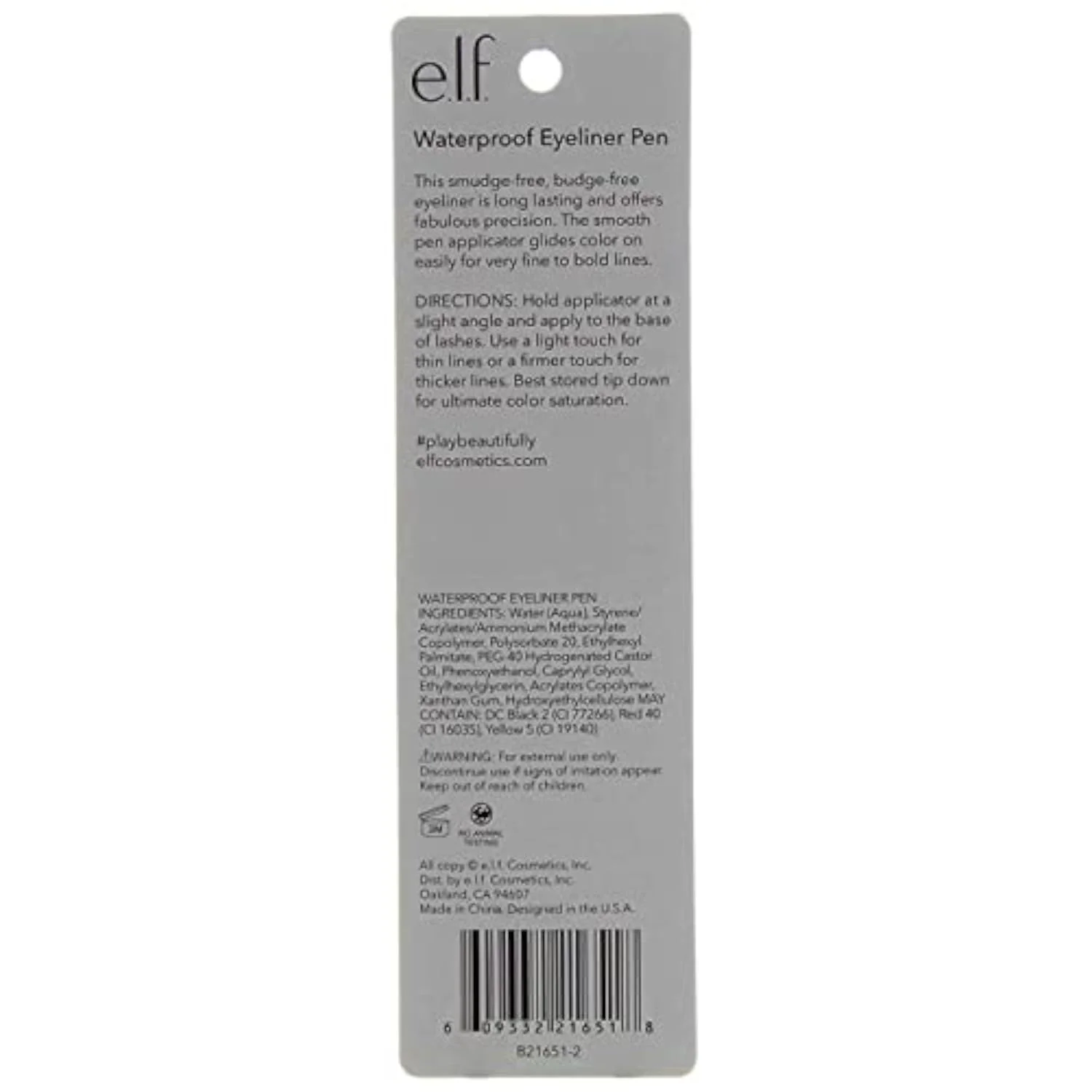 Eyeliner Pen with FeltTip Applicator, Black, 0.05 Fl Oz
