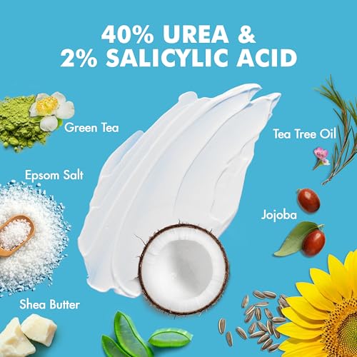 Urea Cream 40% plus Salicylic Acid 2% for Dry Cracked Feet Skin