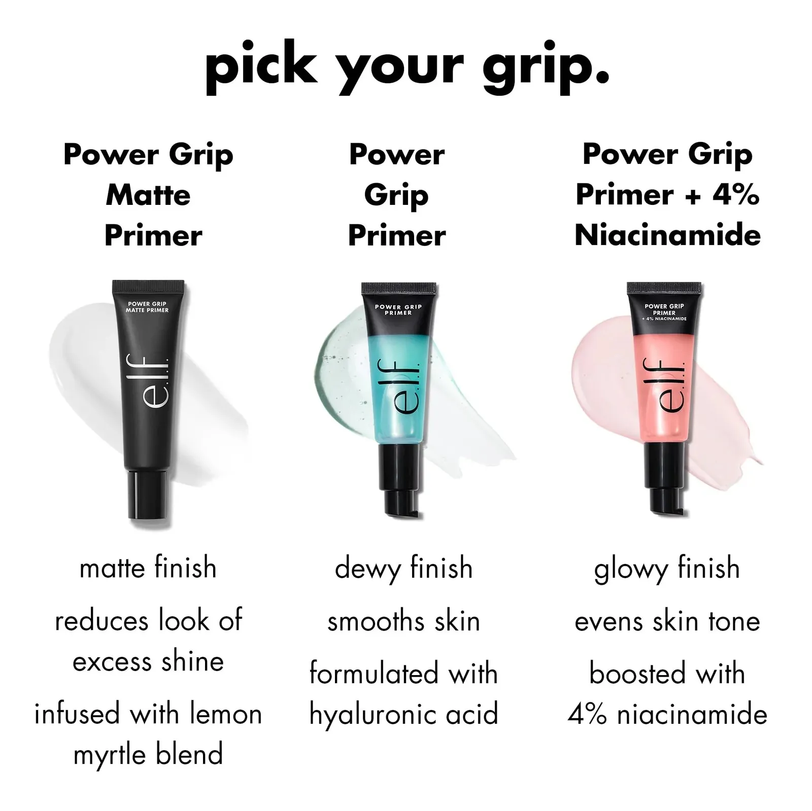 Power Grip Primer + 4% Niacinamide, Gel-Based & Hydrating Face Primer