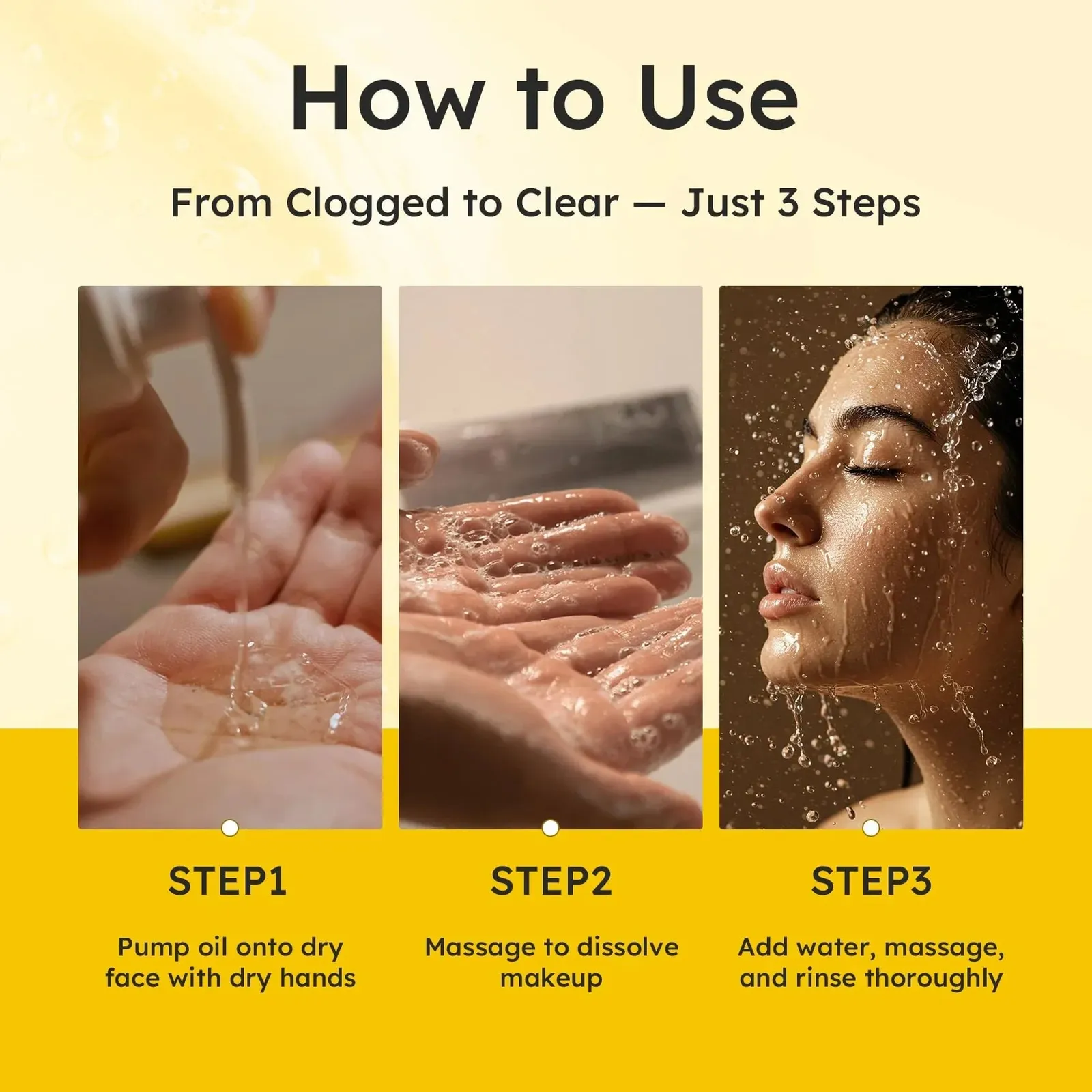 Pure Cleansing Jojoba Oil, Makeup Remover & Blackheads Pore Cleanser
