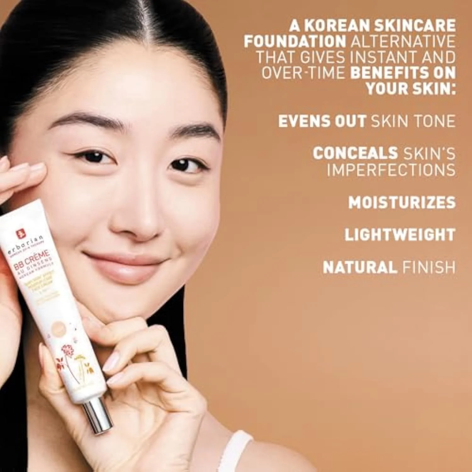 BB Cream with Ginseng, Fair (Clair) - Lightweight Buildable Coverage with SPF 20 & Ultra-Soft Matte Finish Minimizes Pores & Imperfections - Korean Face Skincare - 0.5 Oz