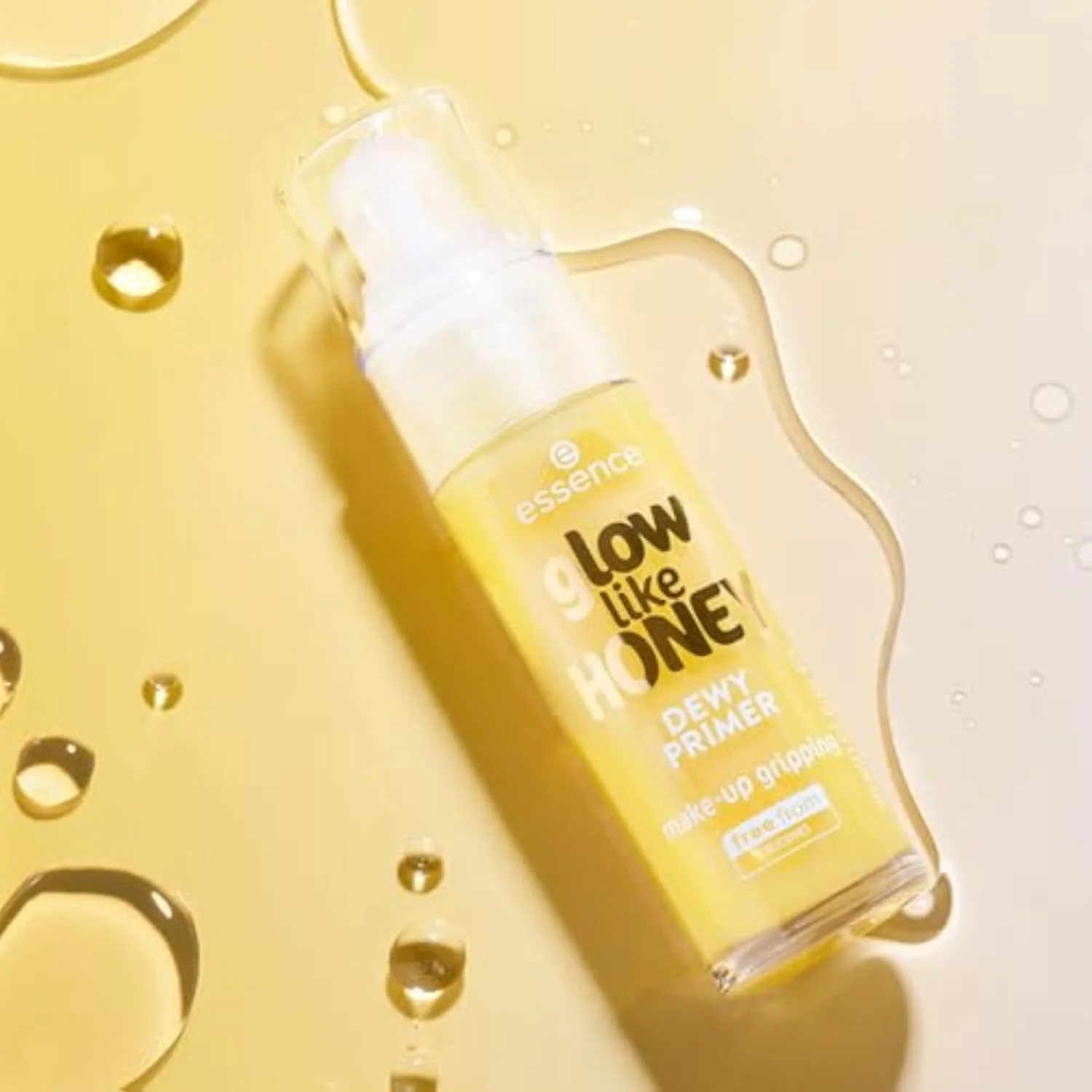 essence Glow Like Honey Dewy Primer, Hydrating & Gripping, Vegan