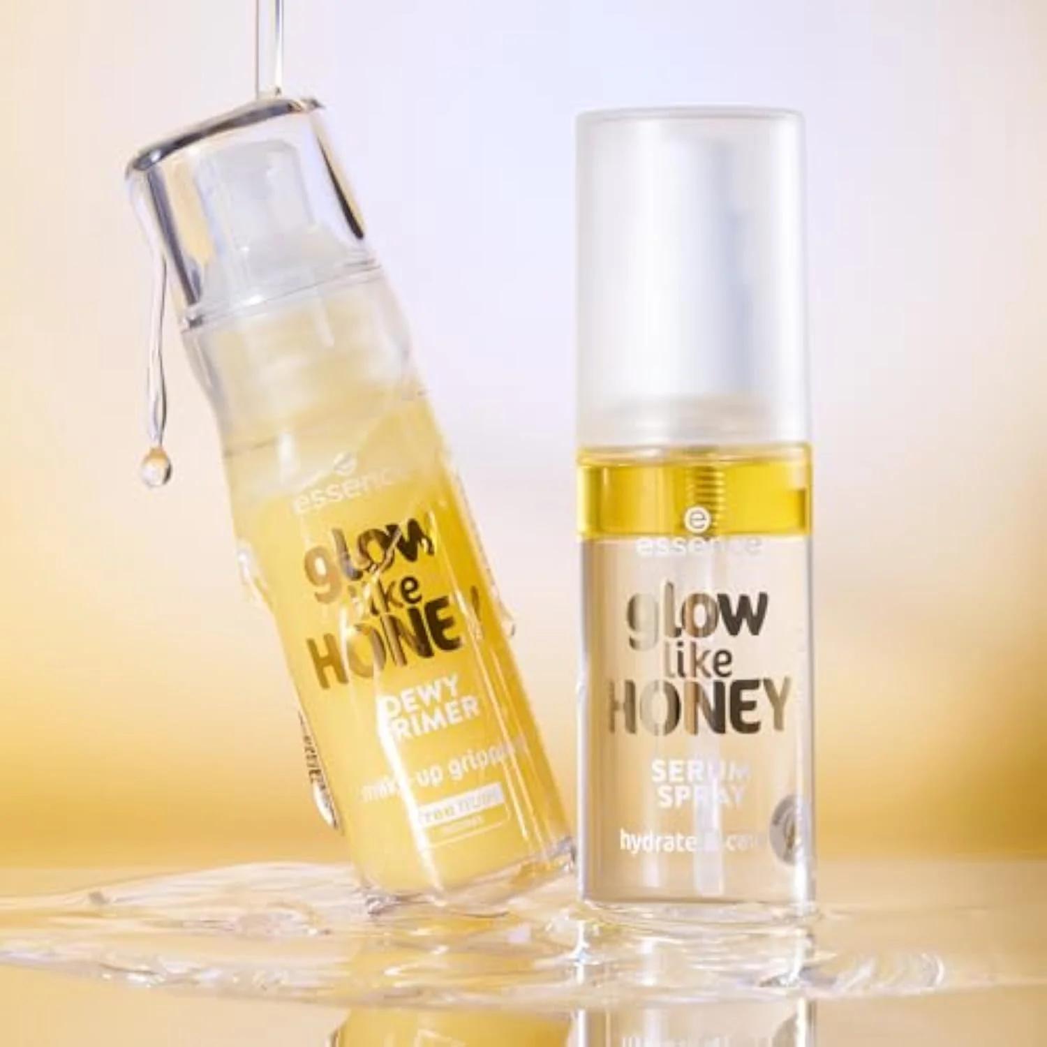 essence Glow Like Honey Dewy Primer, Hydrating & Gripping, Vegan