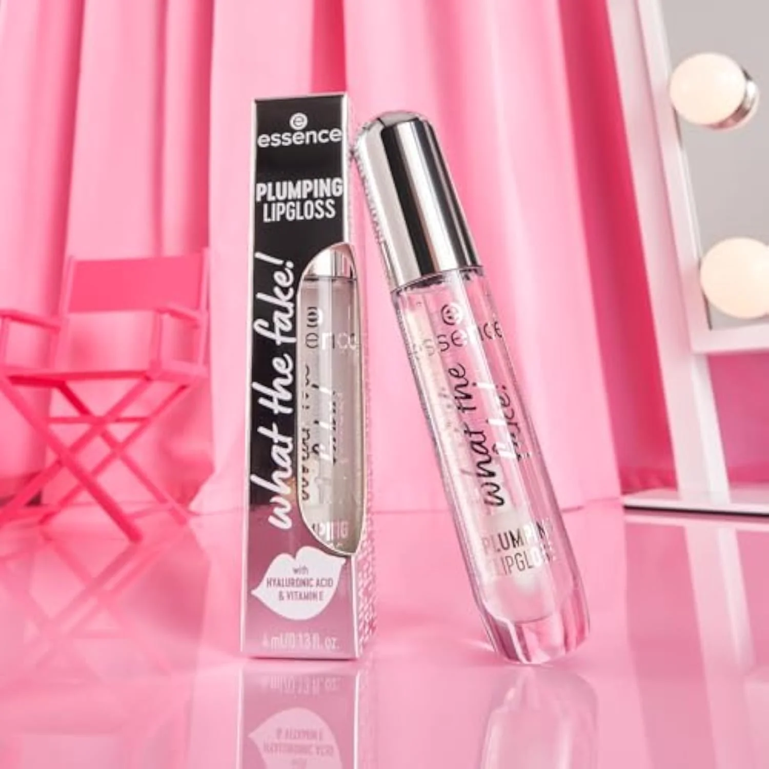 essence What The Fake! Plumping Lip Gloss, Transparent (100 | Sheer Genius)