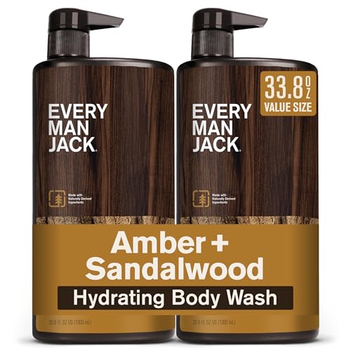Hydrating Amber Sandalwood Body Wash for Men