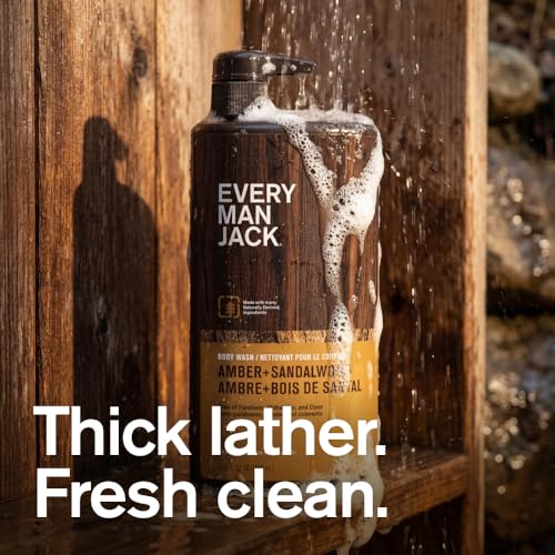 Hydrating Amber Sandalwood Body Wash for Men