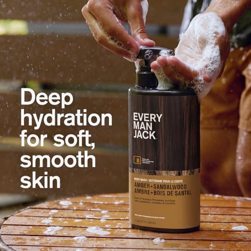 Hydrating Amber Sandalwood Body Wash for Men