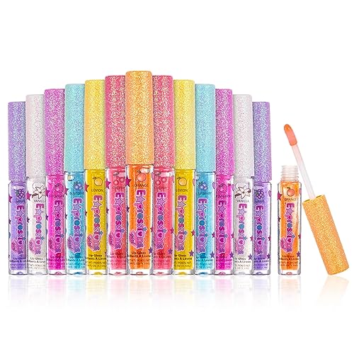 14pc Fruity Flavored Lip Gloss Set - Assorted Fruit Flavor Lip Glosses