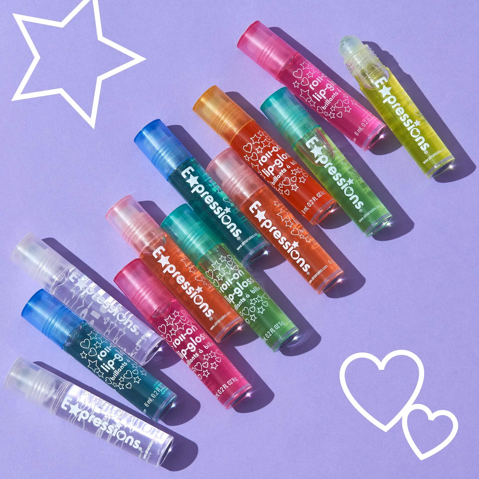 Expressions Girl Fruity Roll On Lip Gloss Set