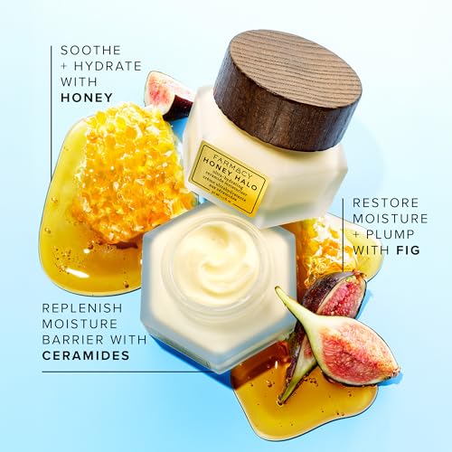 Ceramide Face Moisturizer - Honey Halo Ultra Hydrating Facial Moisturizer with Buckwheat H