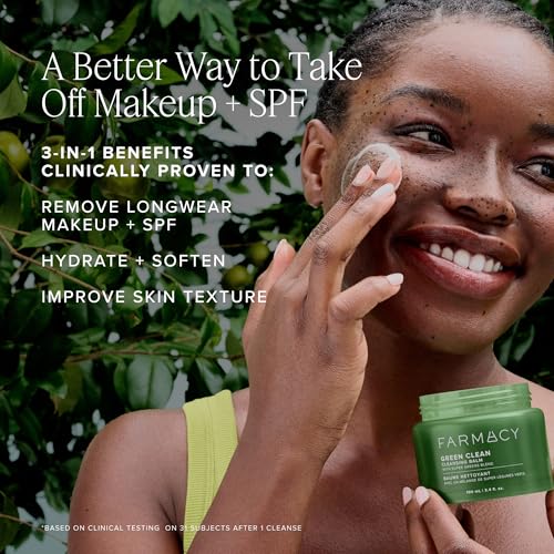 Makeup Remover Cleansing Balm - Green Clean Waterproof Makeup Remover Balm + Oil Cleanser 