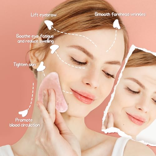 Rose Quartz Gua Sha Facial Tool