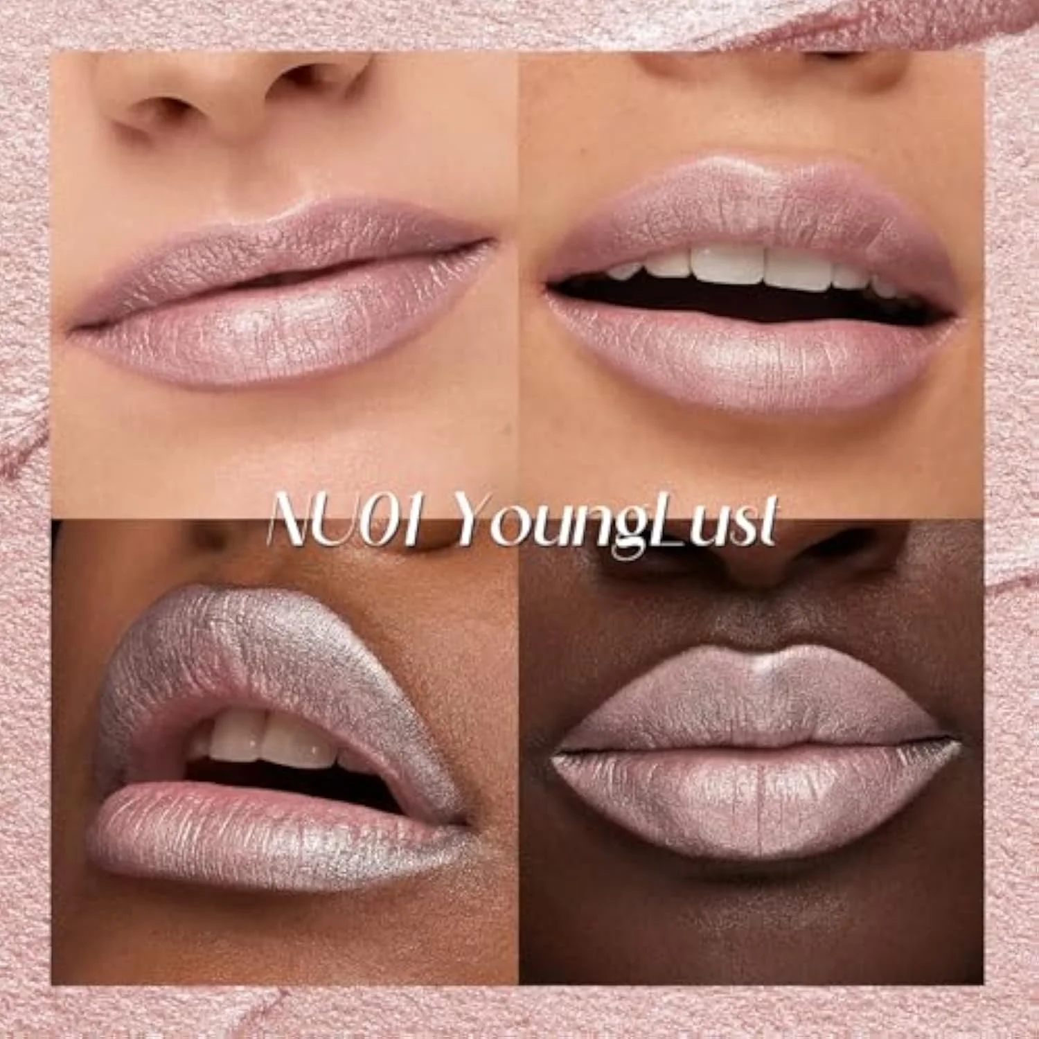 Metallic Liquid Lipstick,Non Stick Cup Lip Gloss,High Impact Lip Color with Transfer-proof Wear,Long Lasting & Waterproof Lipstick Makeup for Women,YoungLust