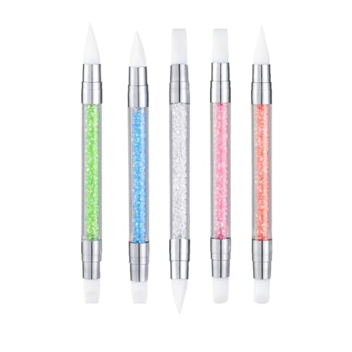 5pcs Nail Sculpture Pen - Dual Tipped Silicone Nail Tools