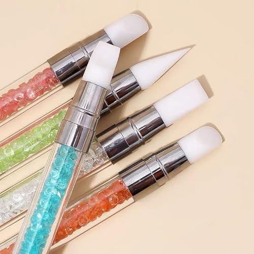 5pcs Nail Sculpture Pen - Dual Tipped Silicone Nail Tools