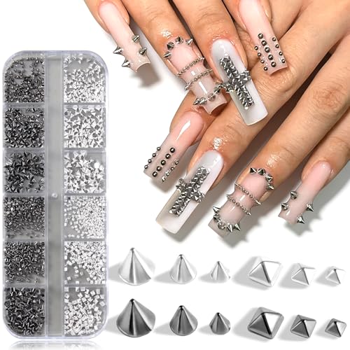 3D Cone Spike Nail Charms