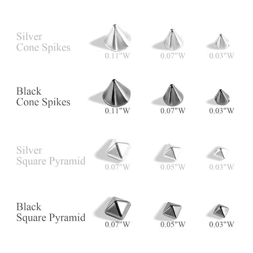 3D Cone Spike Nail Charms