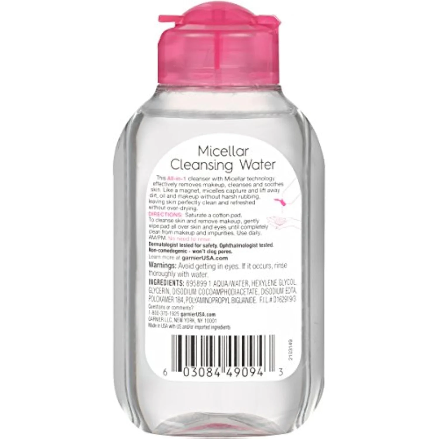 Micellar Cleansing Water, All-in-1 Makeup Remover and Facial Cleanser, For All Skin Types, 3.4 Fl Oz (100mL), 1 Count (Packaging May Vary)