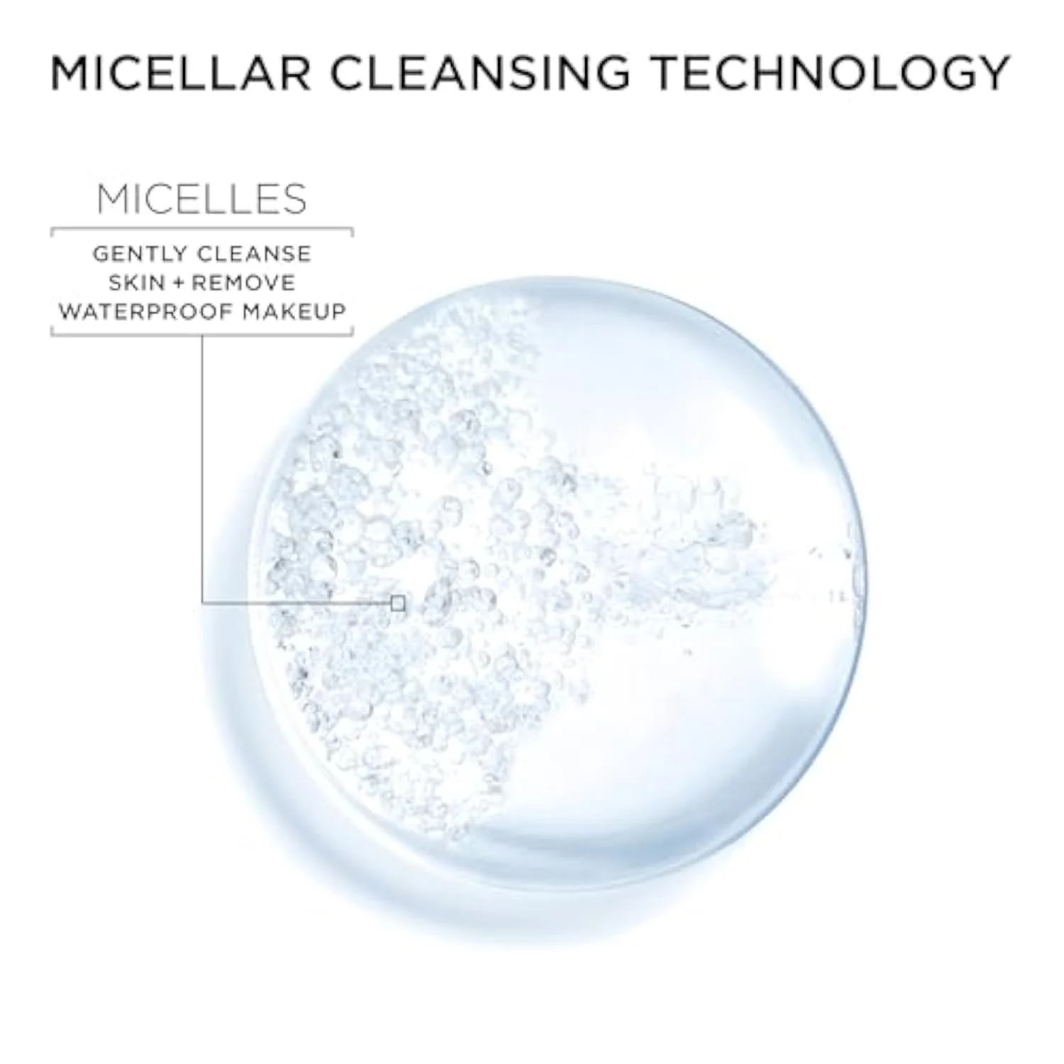Micellar Water For Waterproof Makeup, Hydrating Facial Cleanser & Makeup Remover, Suitable for Sensitive Skin, Vegan, Cruelty Free, 13.5 Fl Oz (400mL), 1 Count