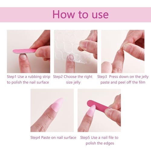 Colorful Striped French Tip Press on Nails Medium Almond Fake Nails with Polka Dot Rhinest