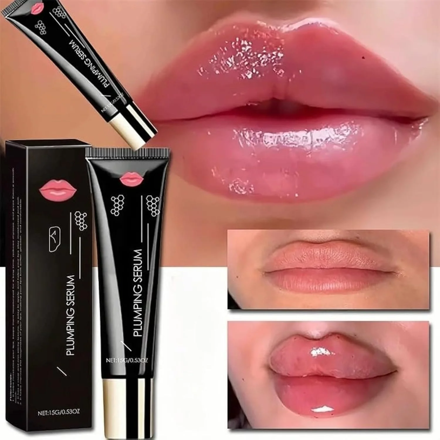 Lip oil, increases lip volume, enhances lip elasticity, provides long-lasting moisturization, radiance and sexy makeup, Help Fade Dark Lip Instantly Lips Elasticity Plumpin