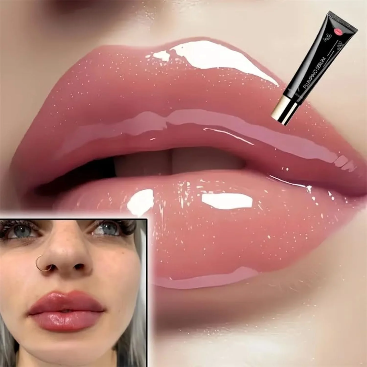 Lip oil, increases lip volume, enhances lip elasticity, provides long-lasting moisturization, radiance and sexy makeup, Help Fade Dark Lip Instantly Lips Elasticity Plumpin