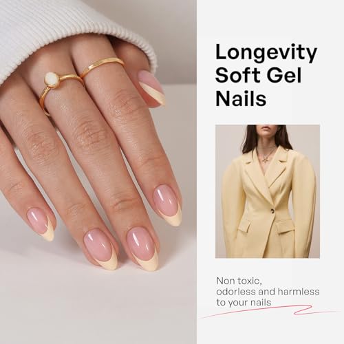 32Pcs Press On Nails Soft Gel Fake Nail