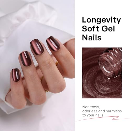 32Pcs Soft Gel Press on Nails with Glue