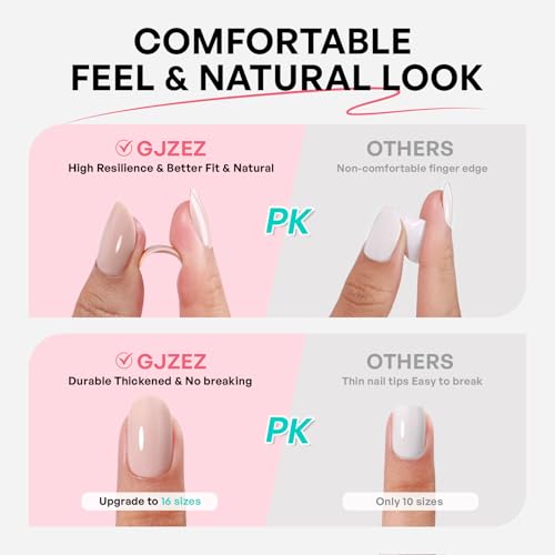 32Pcs Soft Gel Press on Nails with Glue