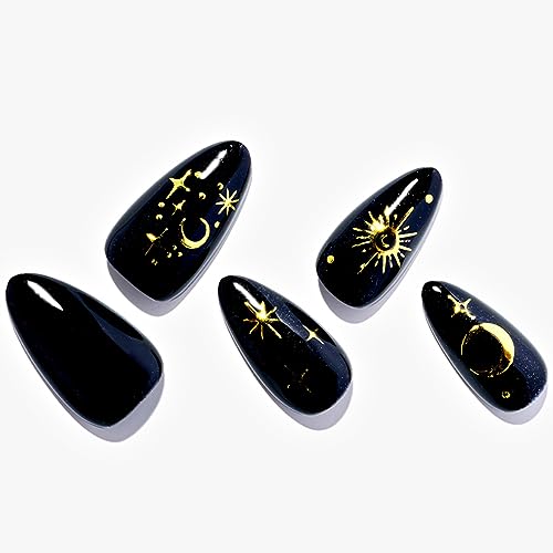 GLAMERMAID gothic star black press-ons
