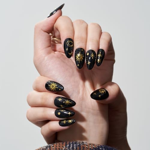 GLAMERMAID gothic star black press-ons
