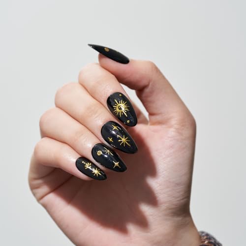 GLAMERMAID gothic star black press-ons