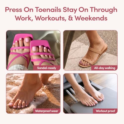 Glamnetic Press On Toenails - Natural