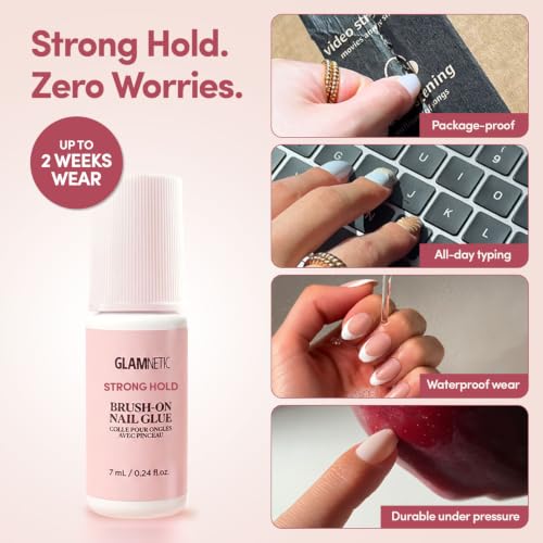 Super Strong Brush On Nail Glue | Brush Tip Applicator