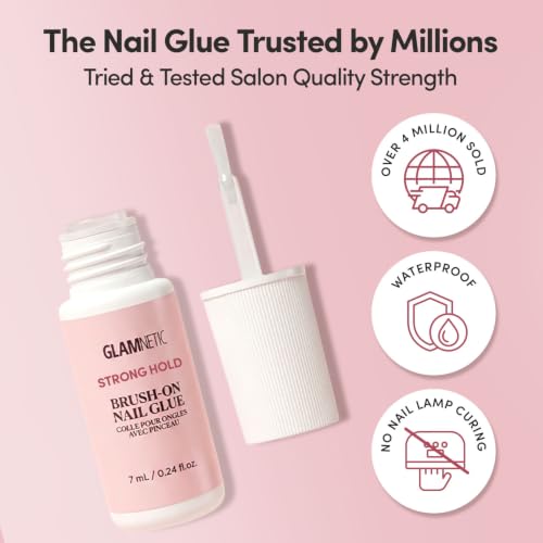 Super Strong Brush On Nail Glue | Brush Tip Applicator