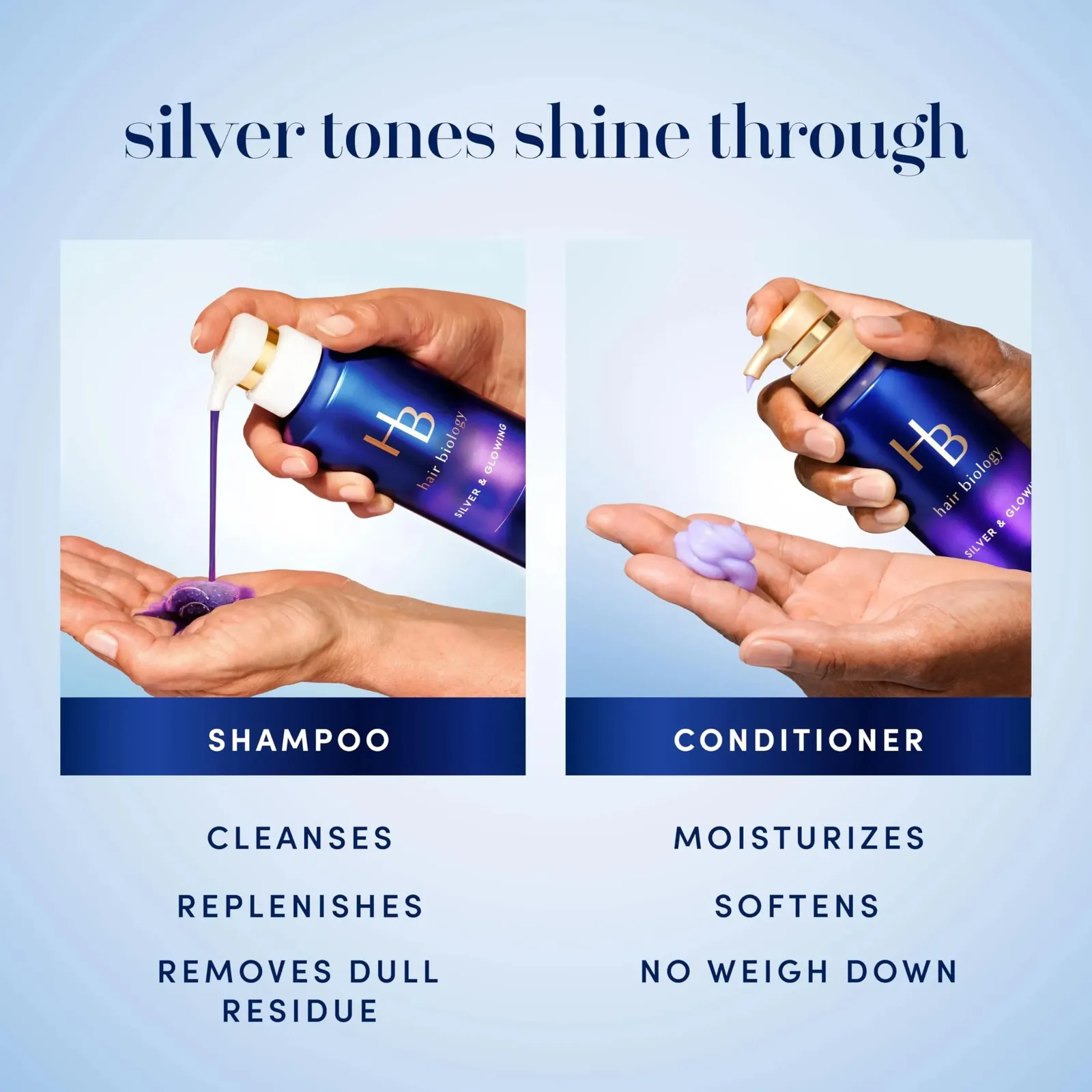 Purple Shampoo and Conditioner Set